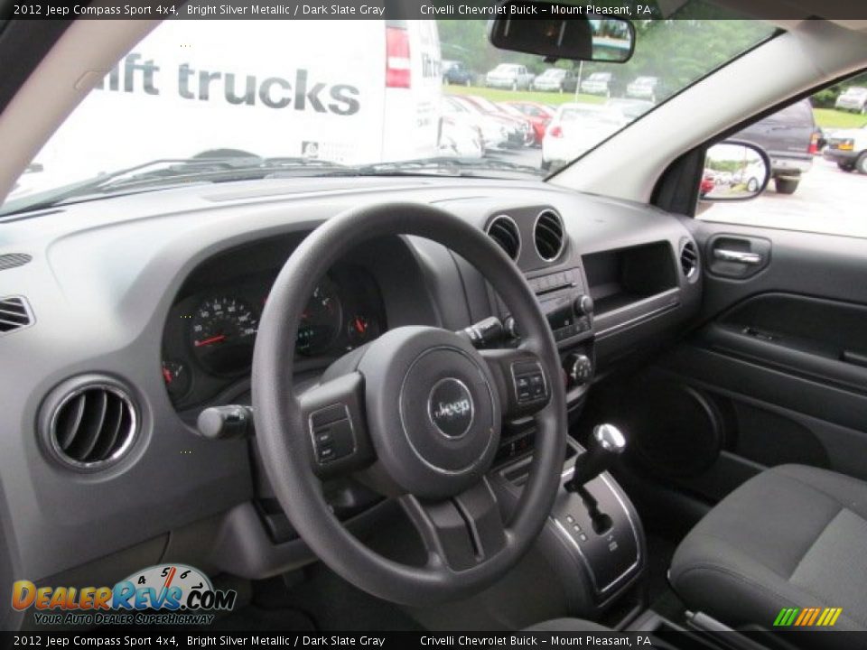 2012 Jeep Compass Sport 4x4 Bright Silver Metallic / Dark Slate Gray Photo #13
