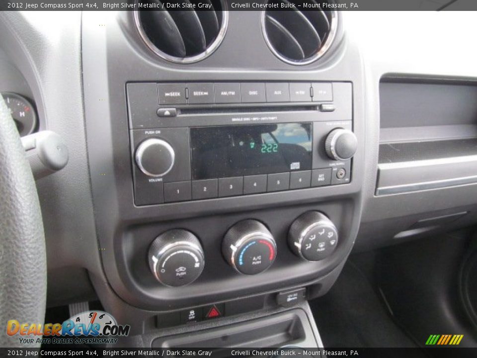 2012 Jeep Compass Sport 4x4 Bright Silver Metallic / Dark Slate Gray Photo #16