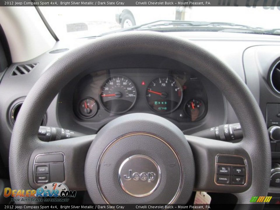 2012 Jeep Compass Sport 4x4 Bright Silver Metallic / Dark Slate Gray Photo #17