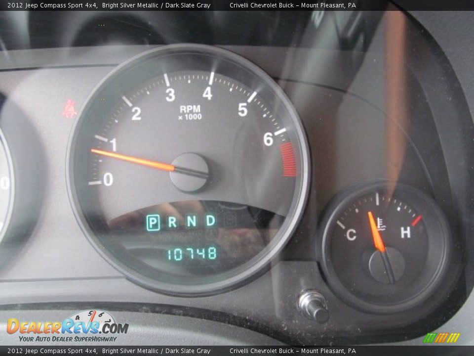 2012 Jeep Compass Sport 4x4 Bright Silver Metallic / Dark Slate Gray Photo #25