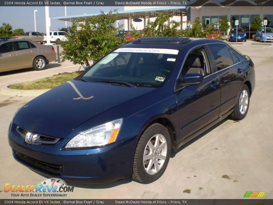 2004 Honda Accord EX V6 Sedan Eternal Blue Pearl / Gray Photo #1