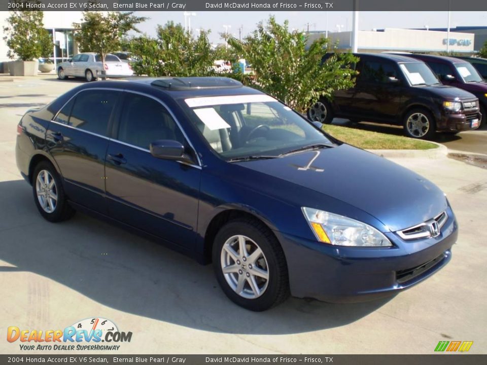 2004 Honda Accord EX V6 Sedan Eternal Blue Pearl / Gray Photo #3