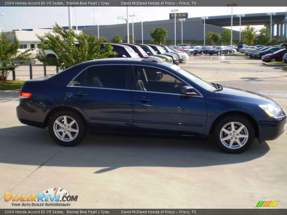 2004 Honda Accord EX V6 Sedan Eternal Blue Pearl / Gray Photo #4