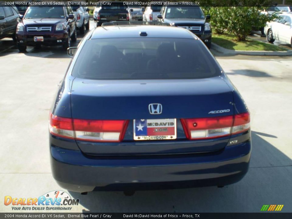 2004 Honda Accord EX V6 Sedan Eternal Blue Pearl / Gray Photo #6