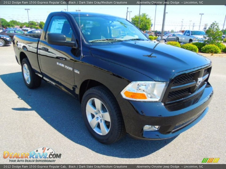 2012 Dodge Ram 1500 Express Regular Cab Black / Dark Slate Gray/Medium Graystone Photo #2