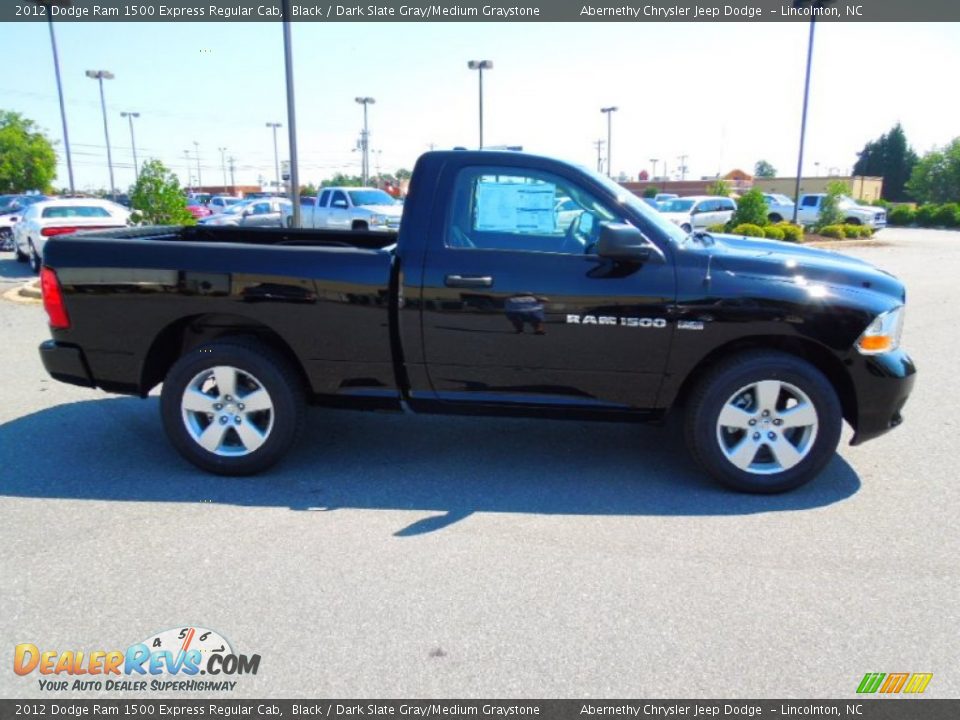 2012 Dodge Ram 1500 Express Regular Cab Black / Dark Slate Gray/Medium Graystone Photo #3