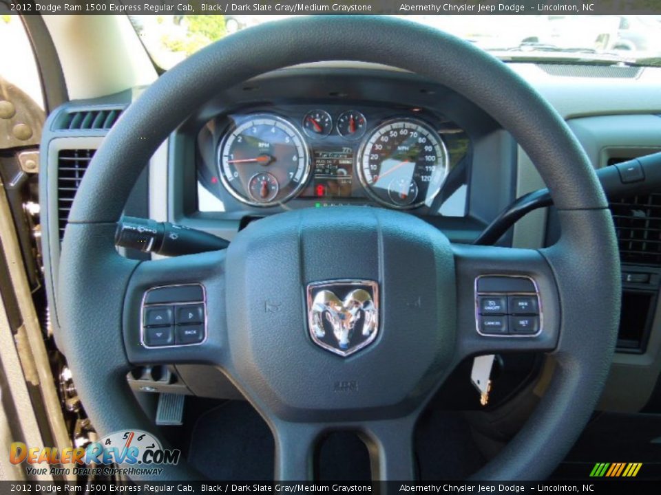 2012 Dodge Ram 1500 Express Regular Cab Black / Dark Slate Gray/Medium Graystone Photo #12