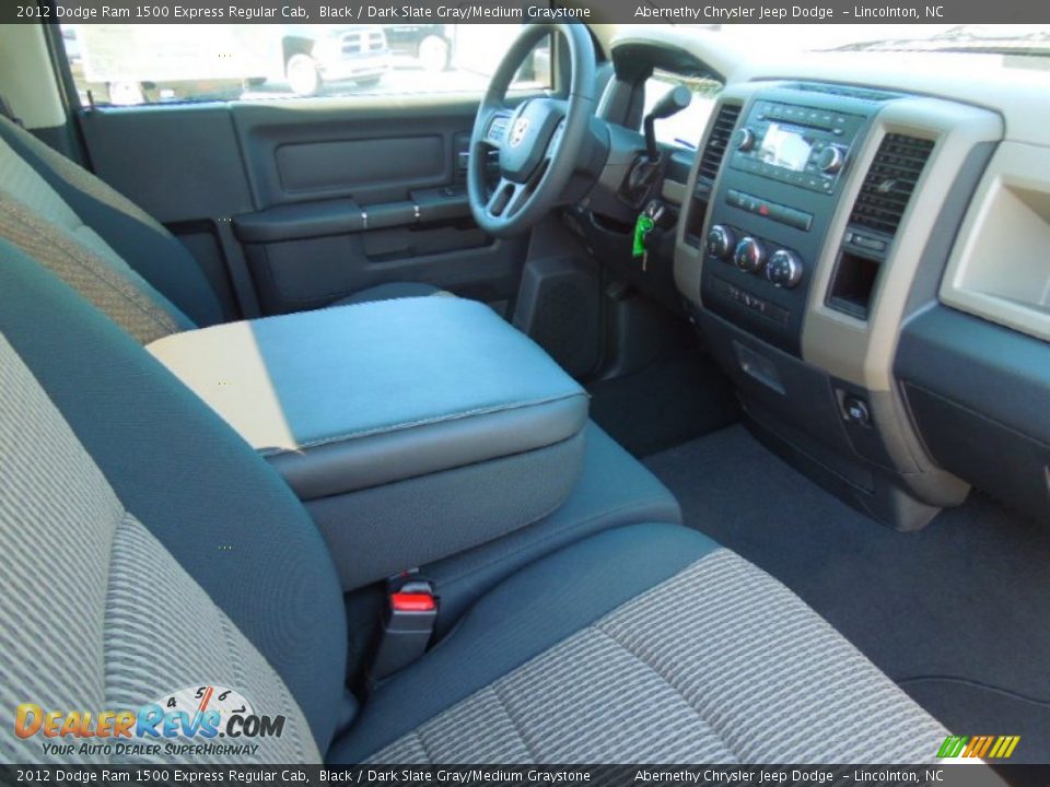 2012 Dodge Ram 1500 Express Regular Cab Black / Dark Slate Gray/Medium Graystone Photo #16