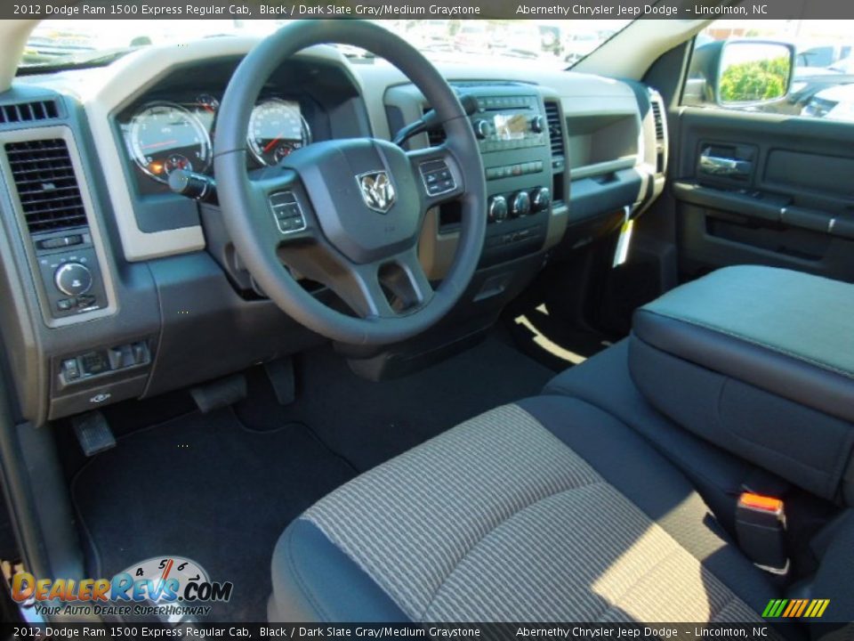 2012 Dodge Ram 1500 Express Regular Cab Black / Dark Slate Gray/Medium Graystone Photo #20