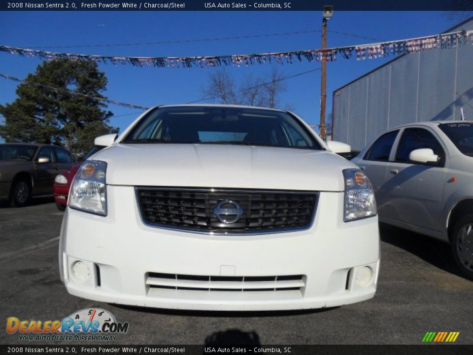 2008 Nissan Sentra 2.0 Fresh Powder White / Charcoal/Steel Photo #1