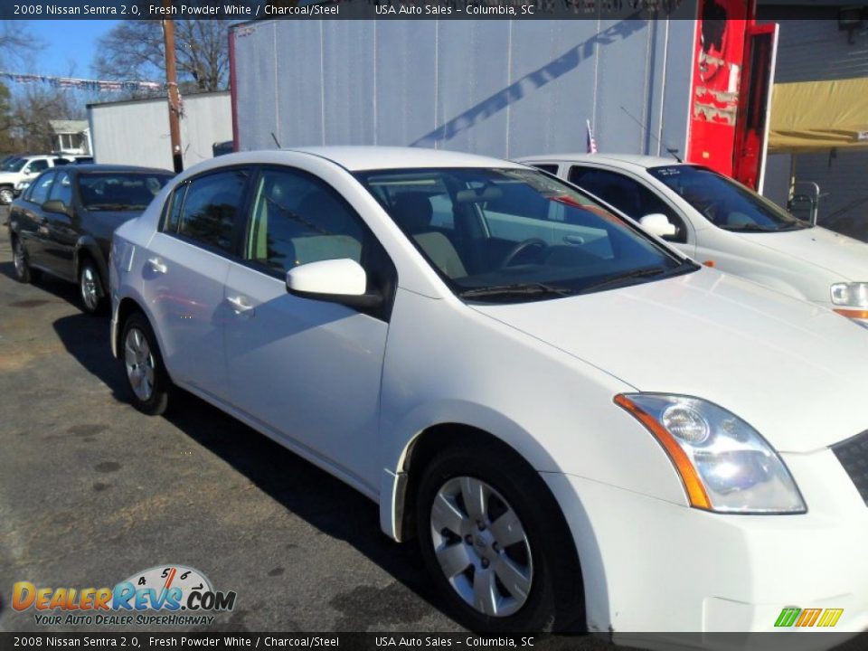 2008 Nissan Sentra 2.0 Fresh Powder White / Charcoal/Steel Photo #2