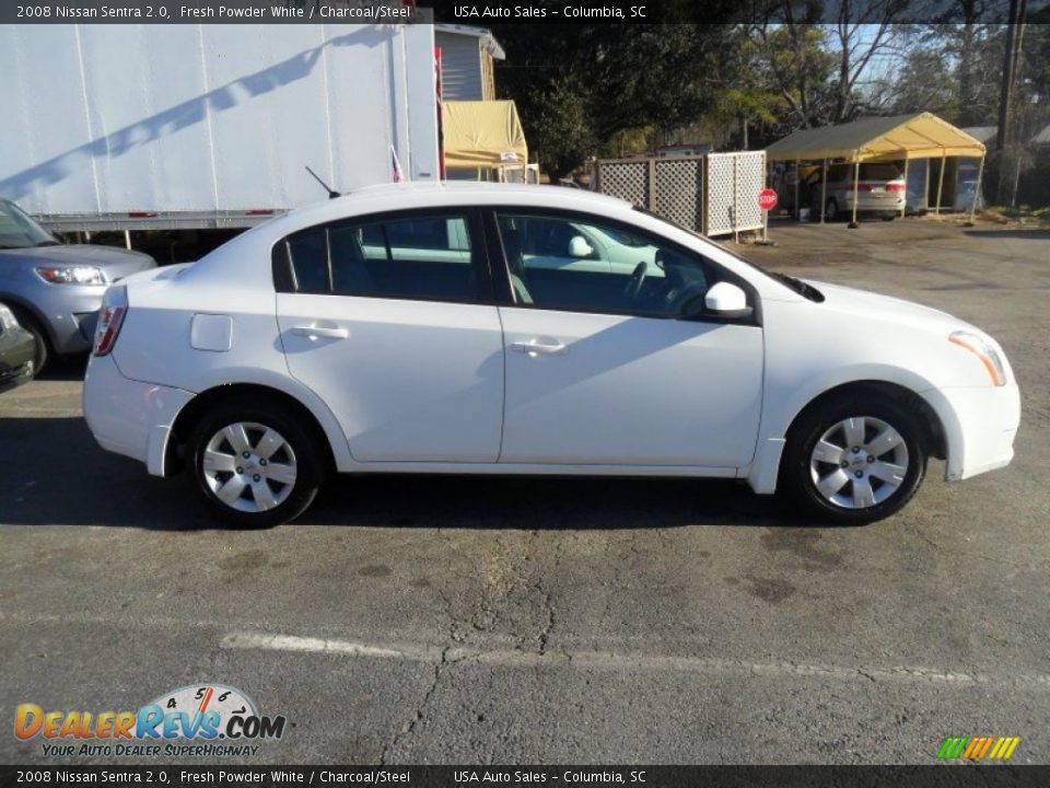 2008 Nissan Sentra 2.0 Fresh Powder White / Charcoal/Steel Photo #3