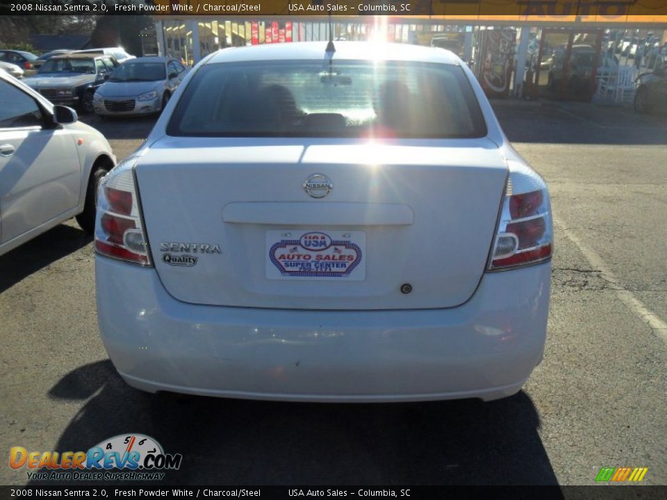 2008 Nissan Sentra 2.0 Fresh Powder White / Charcoal/Steel Photo #4