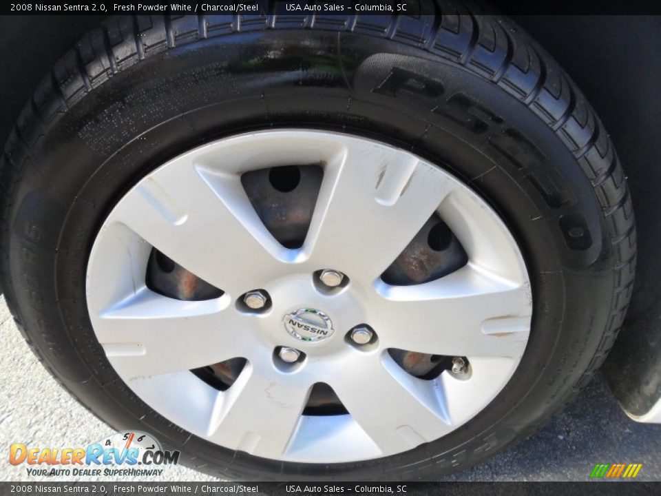2008 Nissan Sentra 2.0 Fresh Powder White / Charcoal/Steel Photo #5