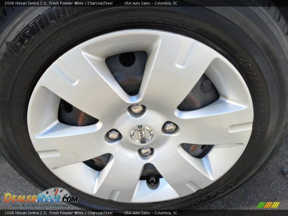 2008 Nissan Sentra 2.0 Fresh Powder White / Charcoal/Steel Photo #6