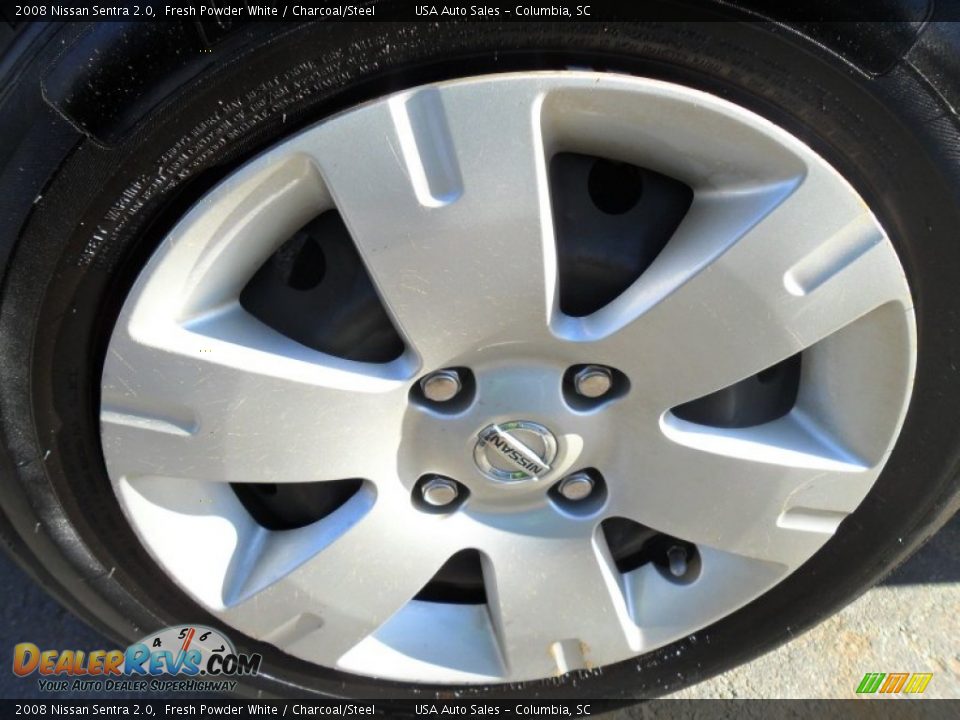 2008 Nissan Sentra 2.0 Fresh Powder White / Charcoal/Steel Photo #7