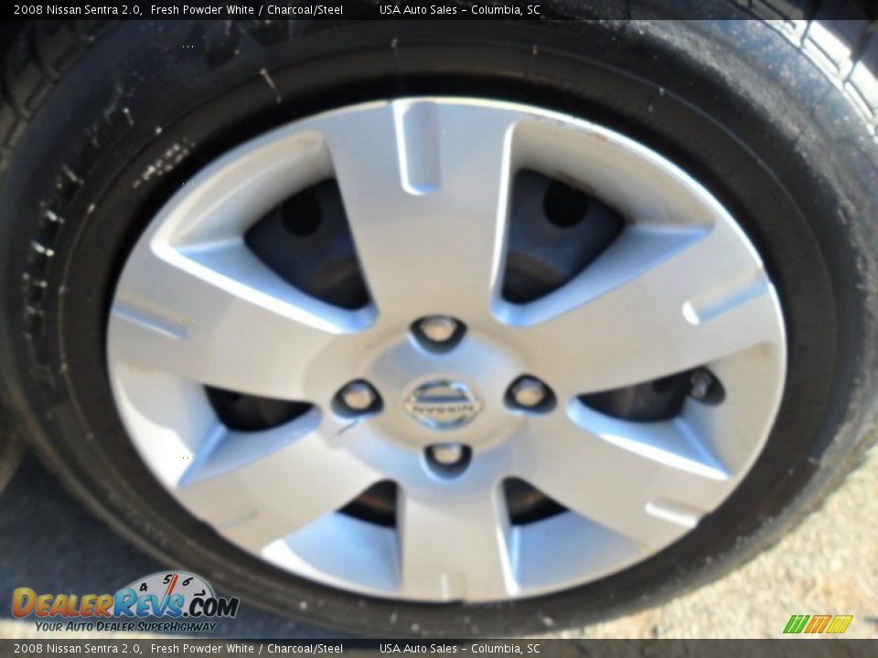 2008 Nissan Sentra 2.0 Fresh Powder White / Charcoal/Steel Photo #8