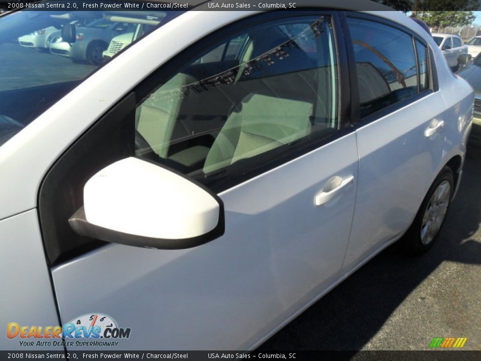 2008 Nissan Sentra 2.0 Fresh Powder White / Charcoal/Steel Photo #13