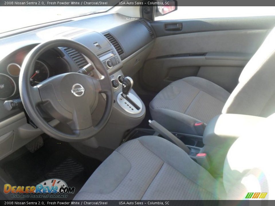 2008 Nissan Sentra 2.0 Fresh Powder White / Charcoal/Steel Photo #16