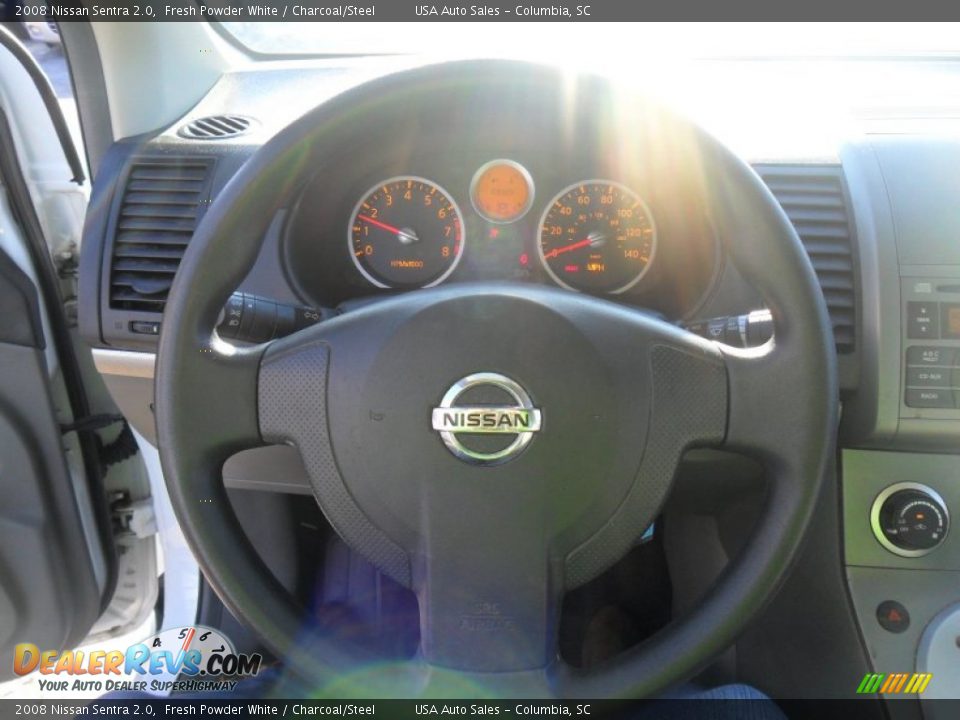 2008 Nissan Sentra 2.0 Fresh Powder White / Charcoal/Steel Photo #18