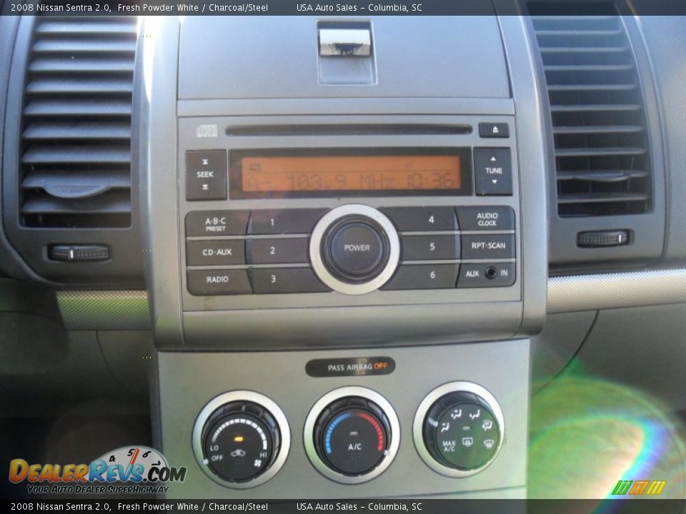 2008 Nissan Sentra 2.0 Fresh Powder White / Charcoal/Steel Photo #20