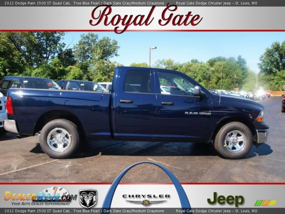 2012 Dodge Ram 1500 ST Quad Cab True Blue Pearl / Dark Slate Gray/Medium Graystone Photo #1