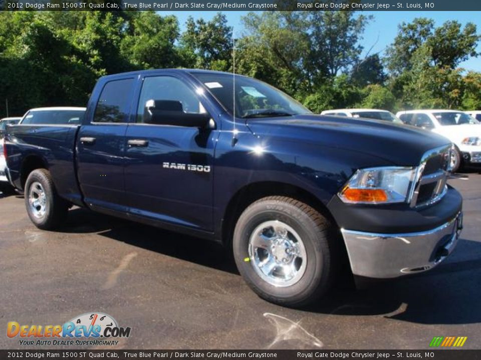 True Blue Pearl 2012 Dodge Ram 1500 ST Quad Cab Photo #2