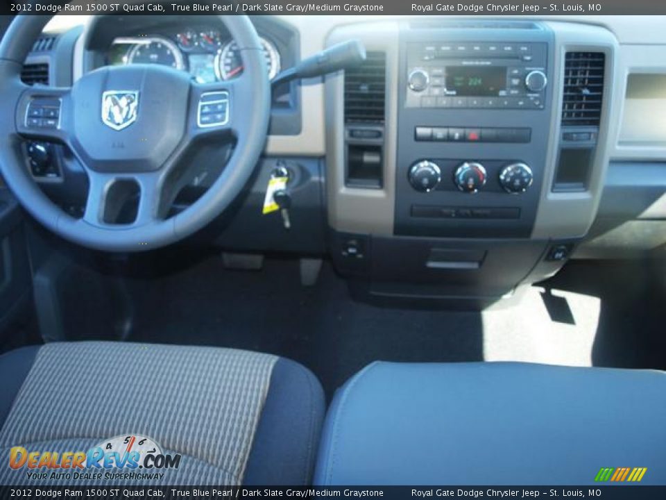 2012 Dodge Ram 1500 ST Quad Cab True Blue Pearl / Dark Slate Gray/Medium Graystone Photo #5