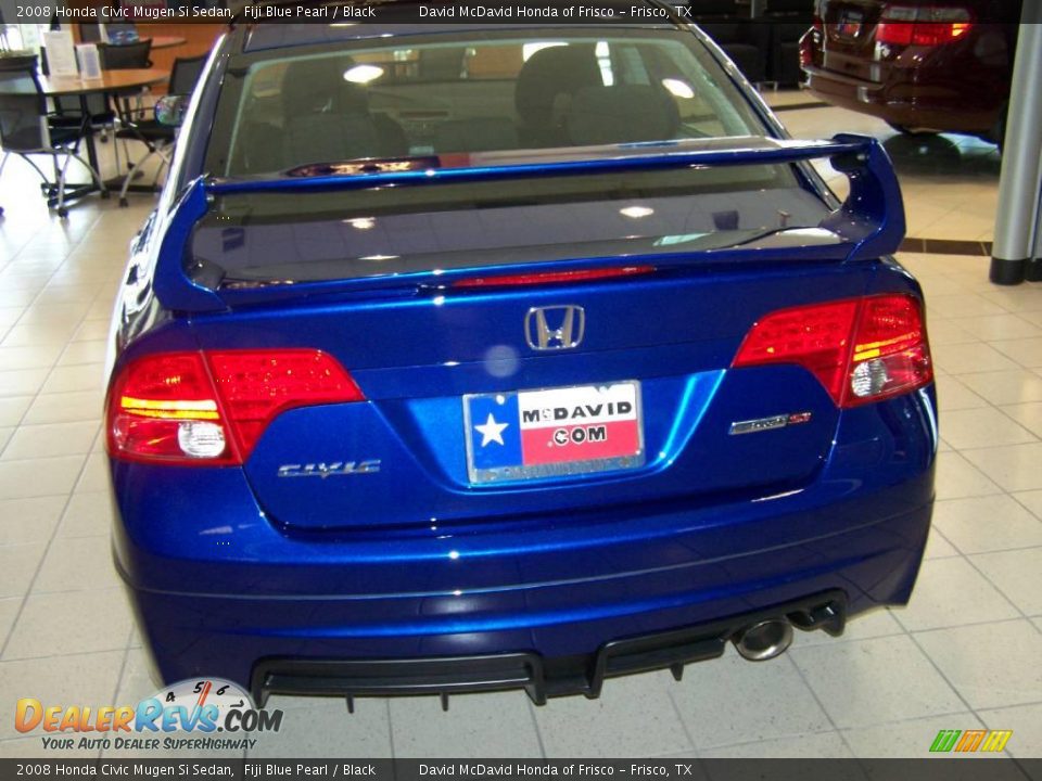 2008 Honda Civic Mugen Si Sedan Fiji Blue Pearl / Black Photo #5