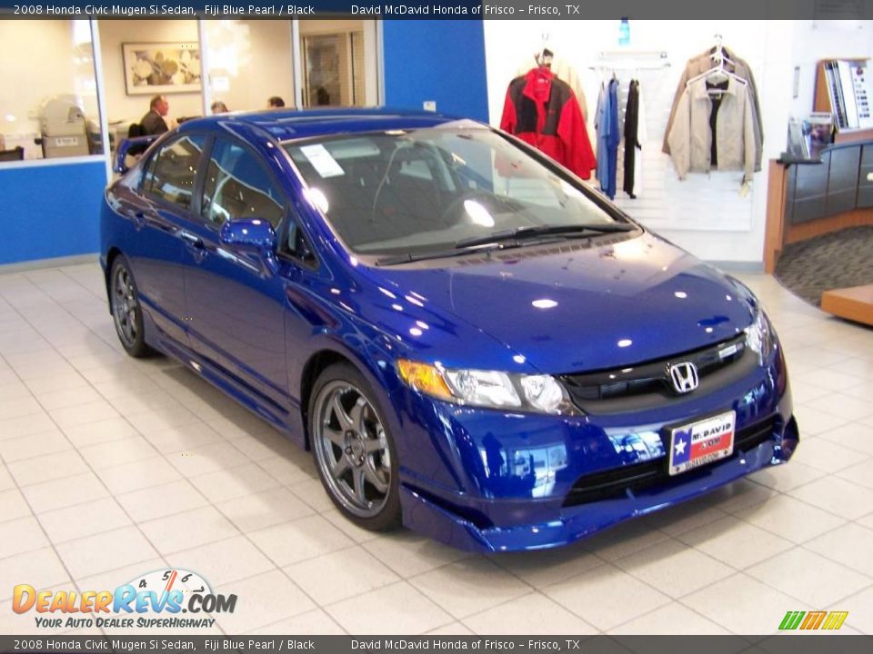 2008 Honda Civic Mugen Si Sedan Fiji Blue Pearl / Black Photo #17