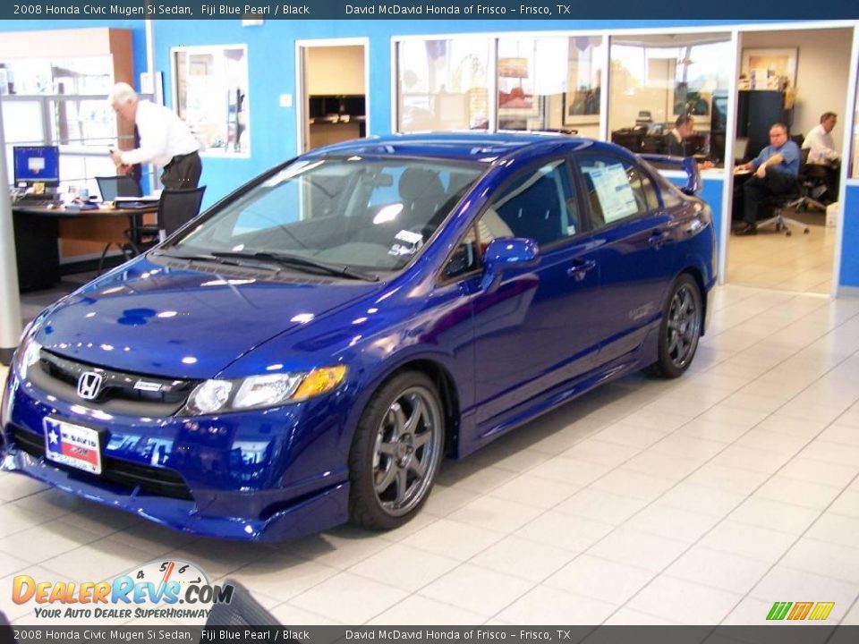 2008 Honda Civic Mugen Si Sedan Fiji Blue Pearl / Black Photo #18