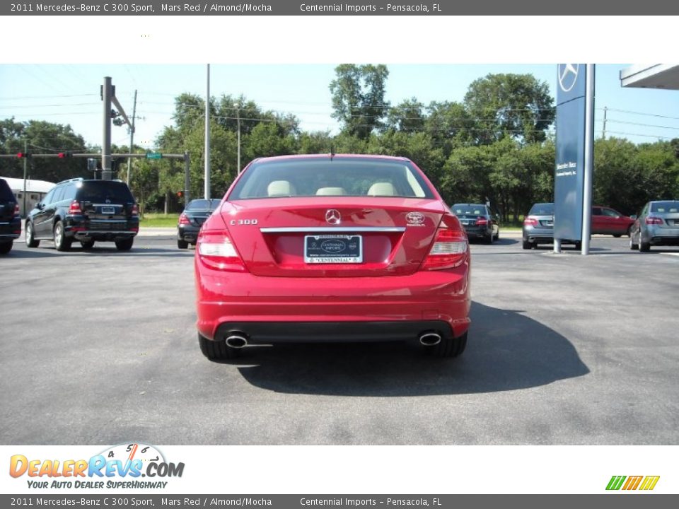 2011 Mercedes-Benz C 300 Sport Mars Red / Almond/Mocha Photo #4