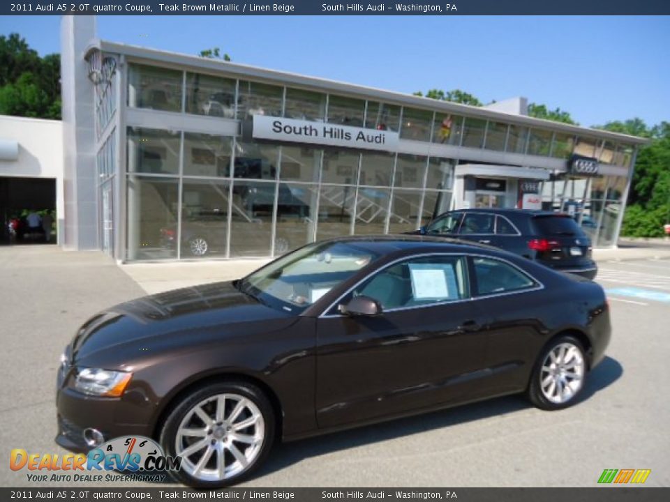 2011 Audi A5 2.0T quattro Coupe Teak Brown Metallic / Linen Beige Photo #1