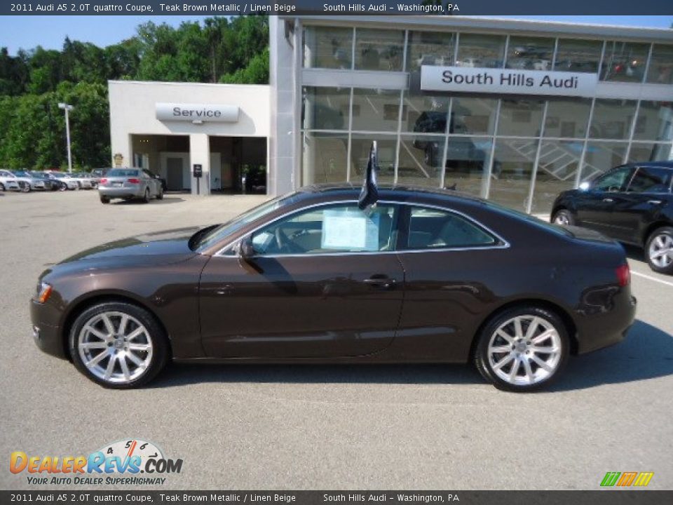 2011 Audi A5 2.0T quattro Coupe Teak Brown Metallic / Linen Beige Photo #2