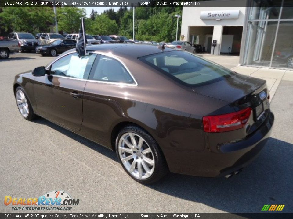 2011 Audi A5 2.0T quattro Coupe Teak Brown Metallic / Linen Beige Photo #3