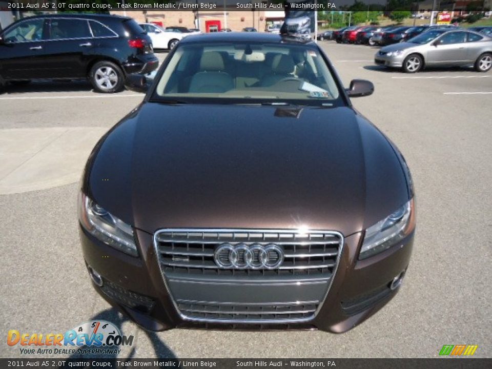 2011 Audi A5 2.0T quattro Coupe Teak Brown Metallic / Linen Beige Photo #8