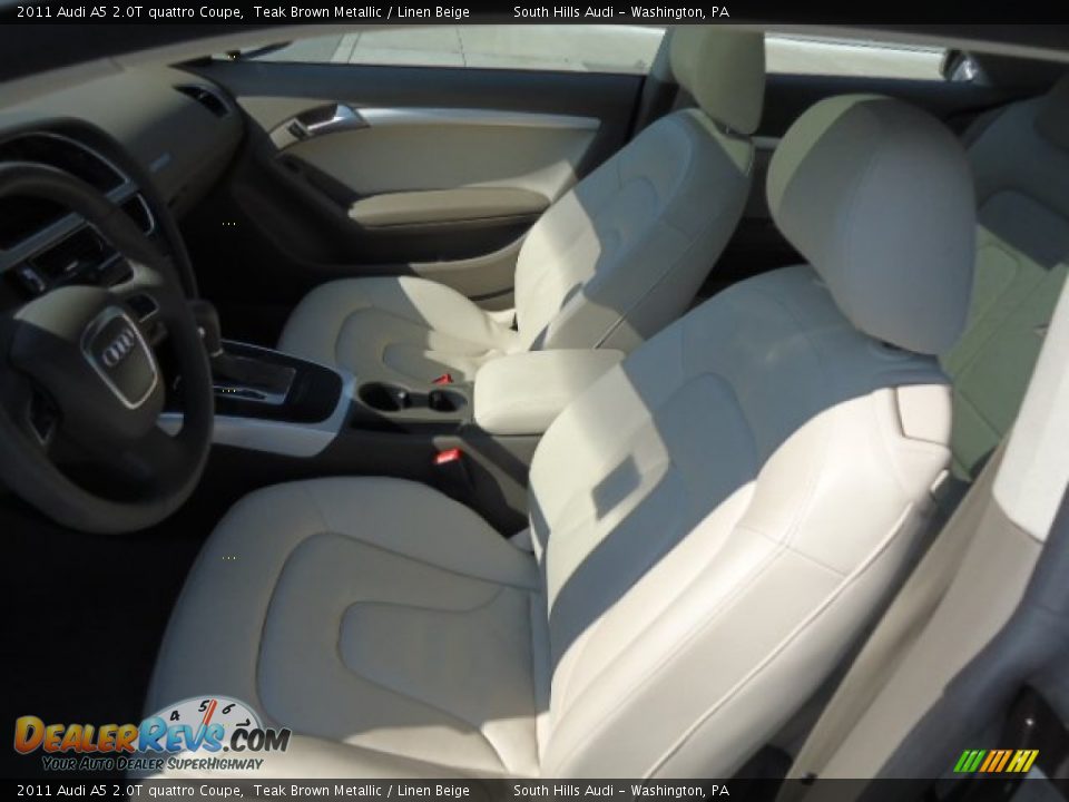 2011 Audi A5 2.0T quattro Coupe Teak Brown Metallic / Linen Beige Photo #10