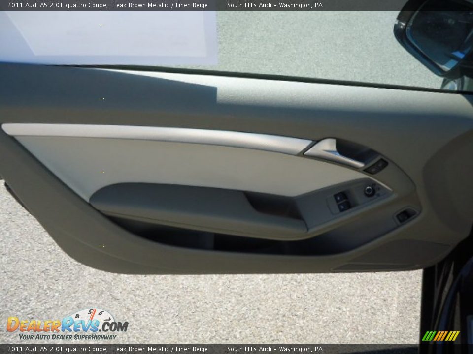 2011 Audi A5 2.0T quattro Coupe Teak Brown Metallic / Linen Beige Photo #13