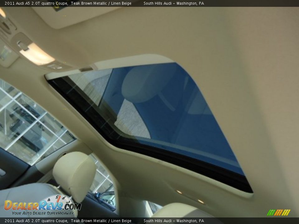 2011 Audi A5 2.0T quattro Coupe Teak Brown Metallic / Linen Beige Photo #15