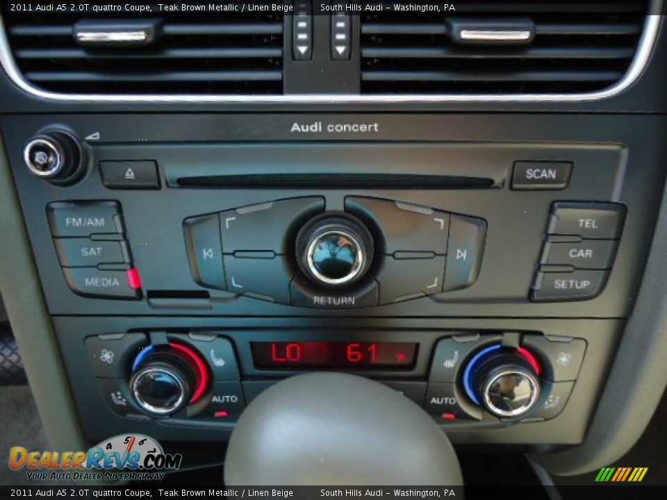 2011 Audi A5 2.0T quattro Coupe Teak Brown Metallic / Linen Beige Photo #19