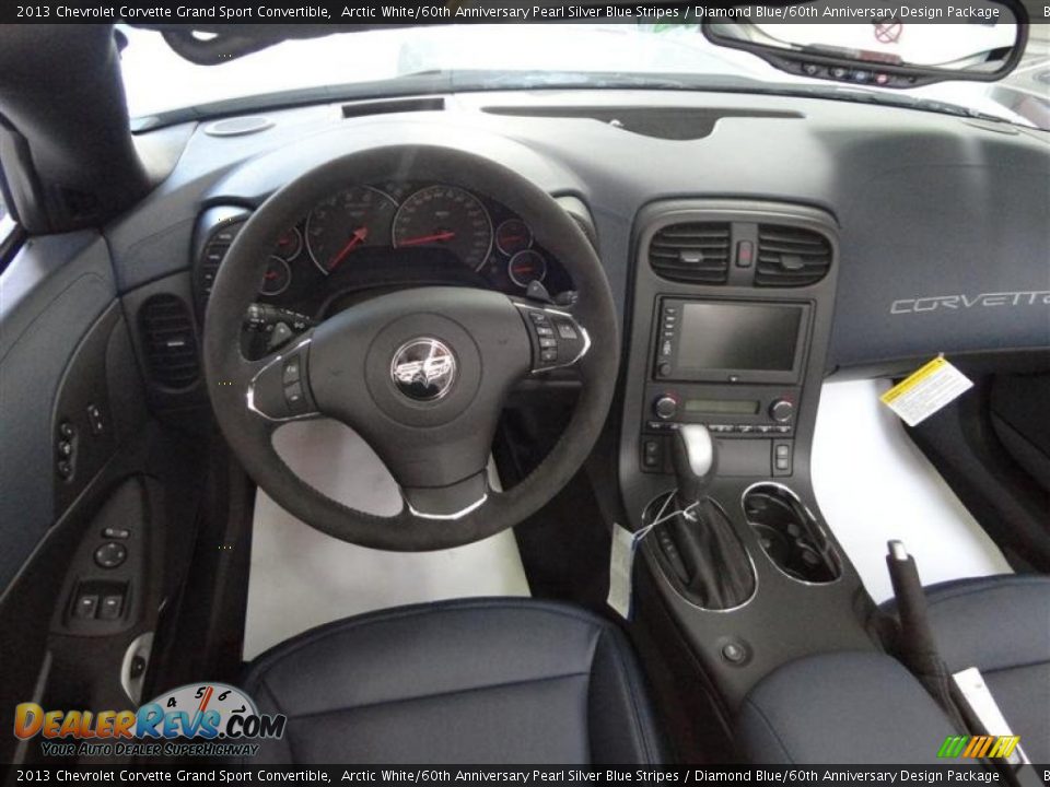 Diamond Blue/60th Anniversary Design Package Interior - 2013 Chevrolet Corvette Grand Sport Convertible Photo #7