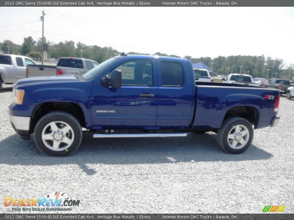 Heritage Blue Metallic 2013 GMC Sierra 2500HD SLE Extended Cab 4x4 Photo #4