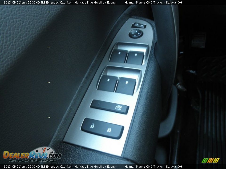 2013 GMC Sierra 2500HD SLE Extended Cab 4x4 Heritage Blue Metallic / Ebony Photo #11