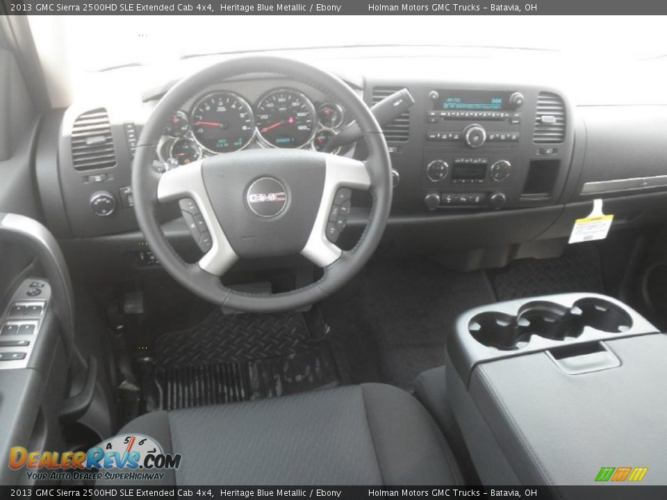 2013 GMC Sierra 2500HD SLE Extended Cab 4x4 Heritage Blue Metallic / Ebony Photo #14