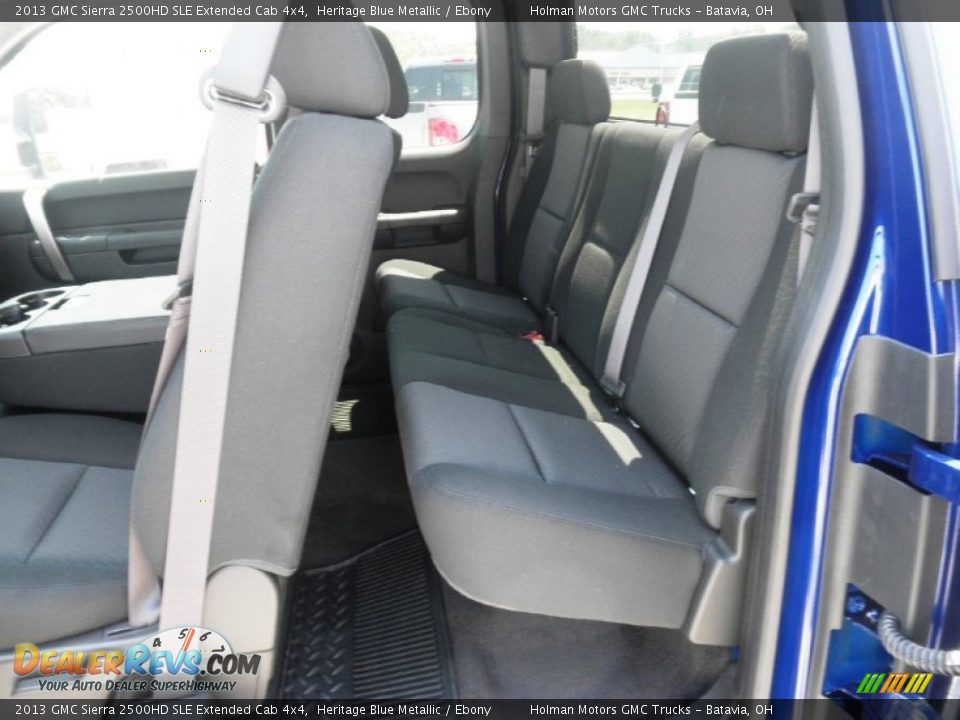 Ebony Interior - 2013 GMC Sierra 2500HD SLE Extended Cab 4x4 Photo #15