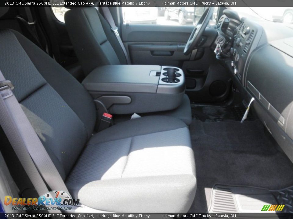 Ebony Interior - 2013 GMC Sierra 2500HD SLE Extended Cab 4x4 Photo #20