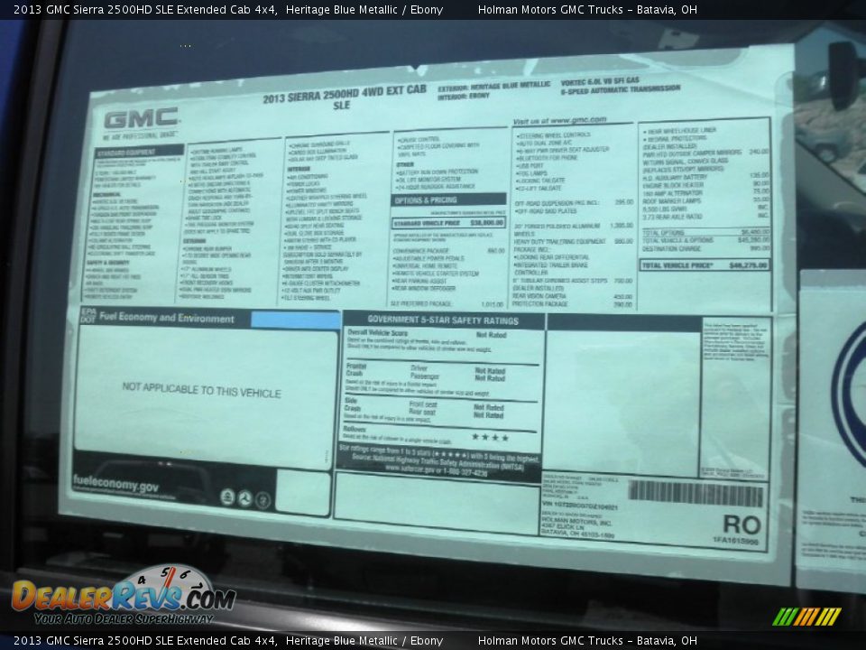 2013 GMC Sierra 2500HD SLE Extended Cab 4x4 Heritage Blue Metallic / Ebony Photo #23