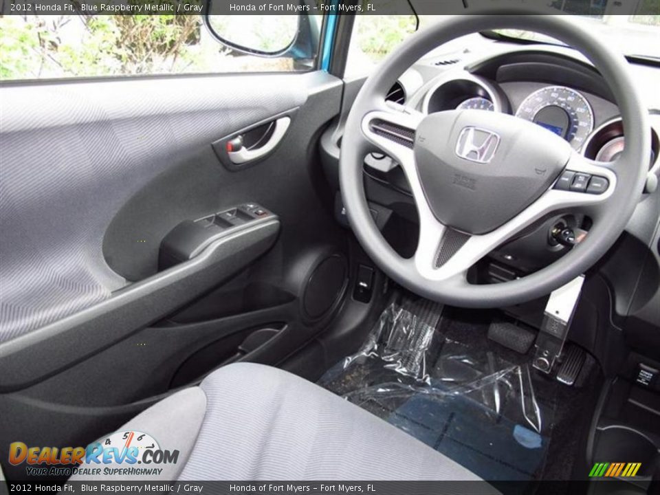 2012 Honda Fit Blue Raspberry Metallic / Gray Photo #5