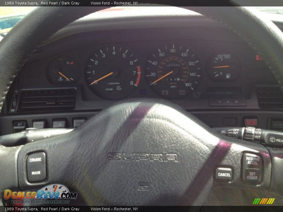 1989 Toyota Supra Red Pearl / Dark Gray Photo #20