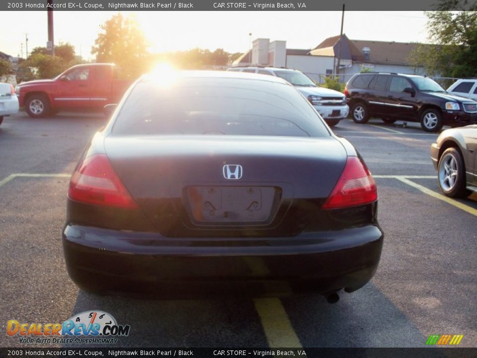 2003 Honda Accord EX-L Coupe Nighthawk Black Pearl / Black Photo #4